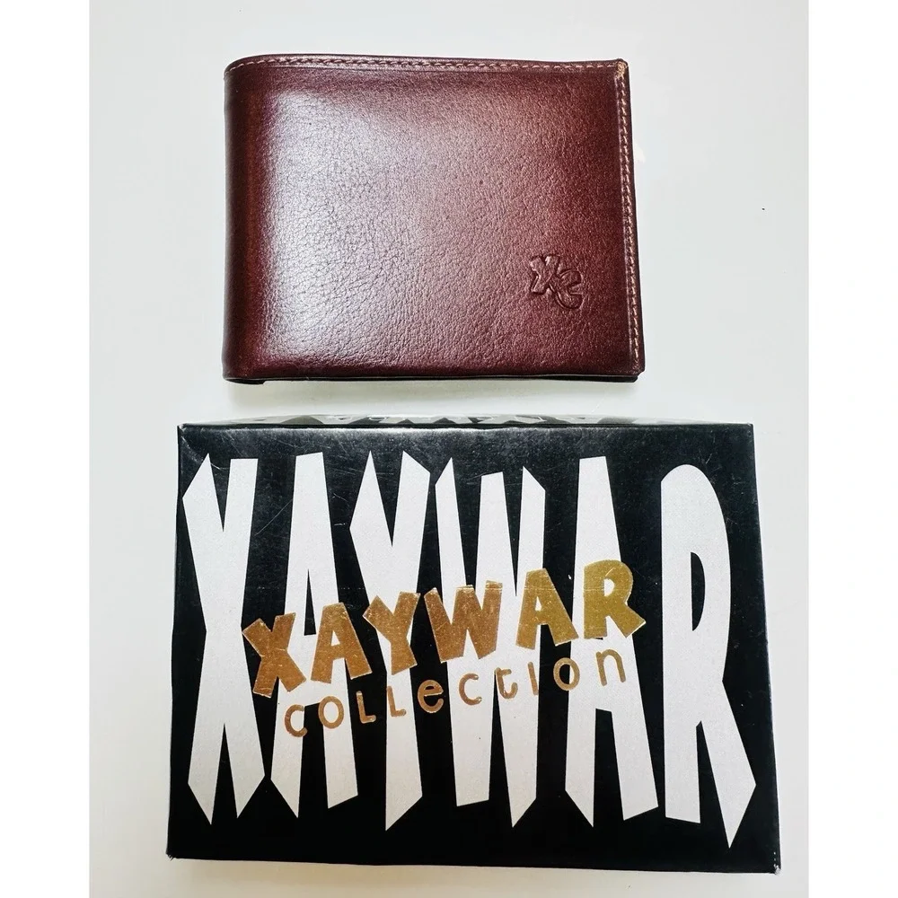 Brown XAYWAR COLLECTION Men's Leather Wallet Card Holder